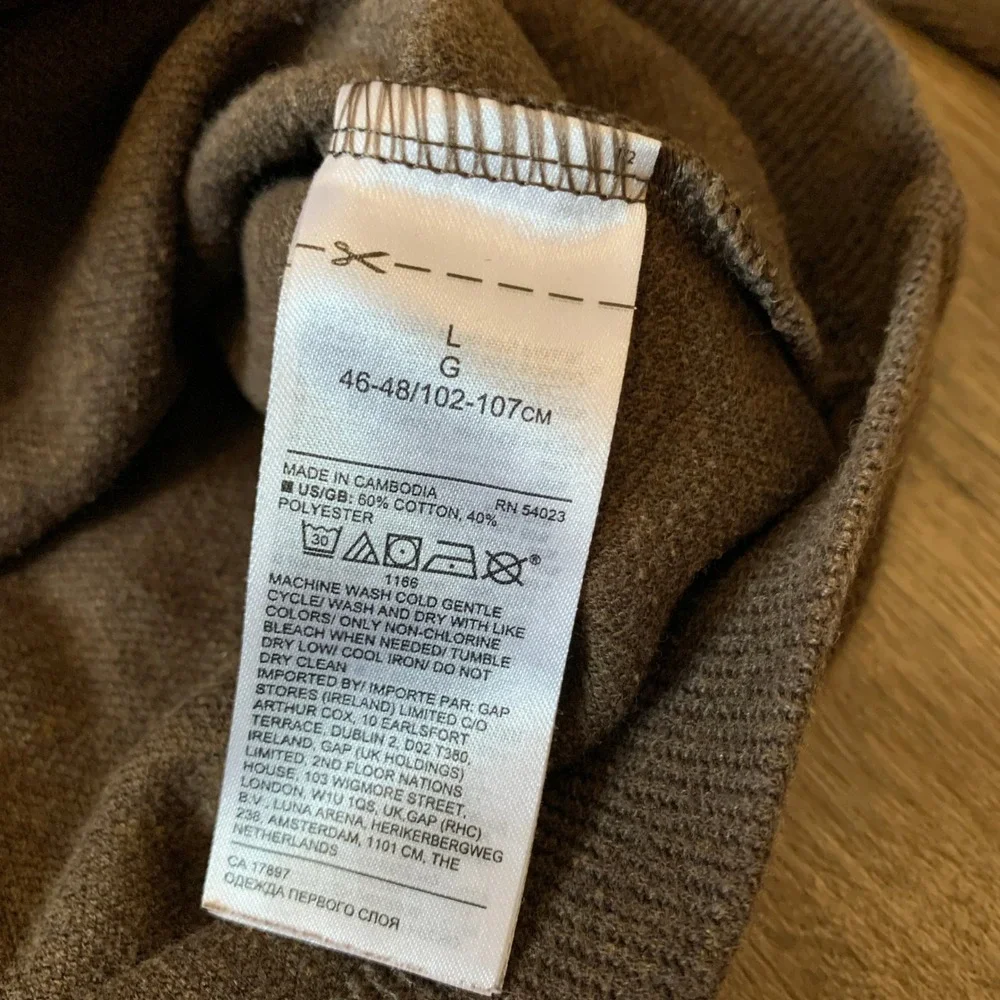 Y2K Banana Republic waffle-knit cotton hoodie in brown - size large mens